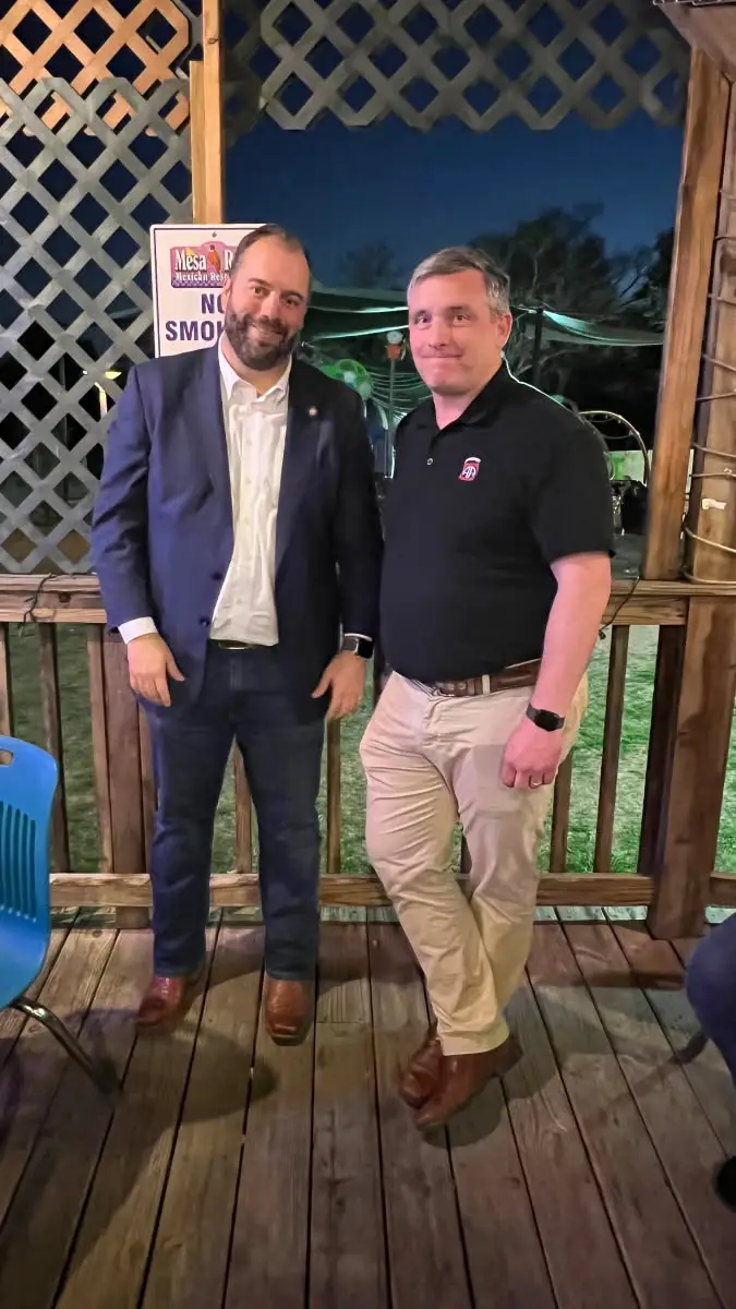 State Rep John Bucy and Mayor Jim Penniman-Moren